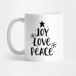 Joy Love Peace Christmas Tree Mug